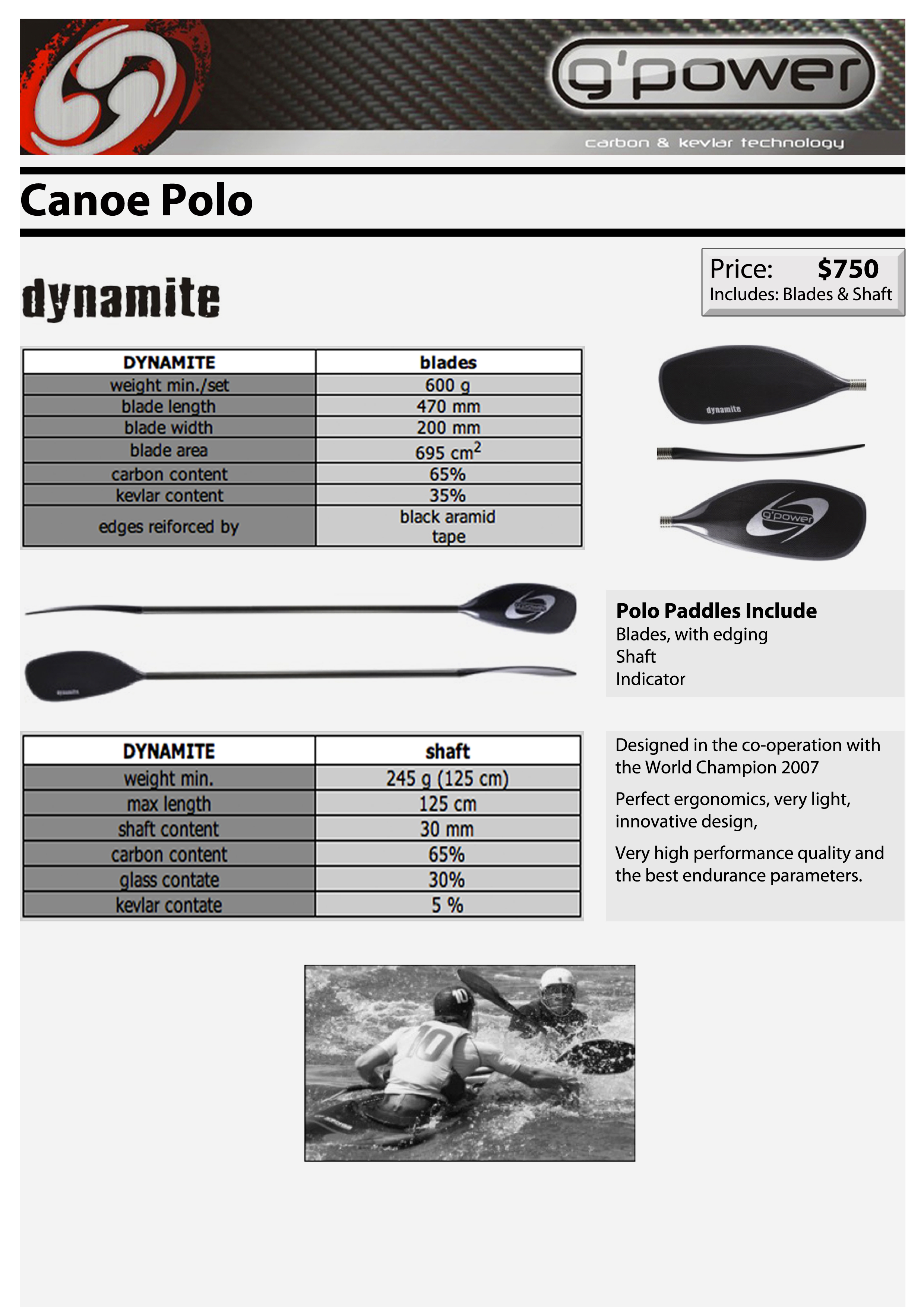 G Power Canoe Polo